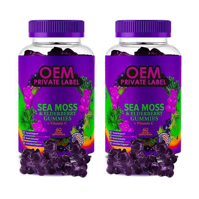 Seaweed Gummies & Elderberry - Vitamin C + Zinc - Extra Boost Immune & Thyroid Support Gummy Bears For Kids & Adults - 60 Gummies 1 pcs on Productcaster.