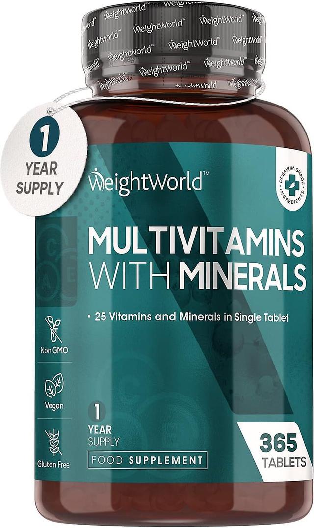 WeightWorld Roll over image to zoom in Vegan Multivitamin Tablets for Men & Women with 25 Active Multivitamins & Minerals Like Iron, Zinc & Vitamin... on Productcaster.