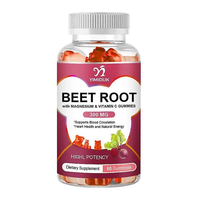 Sofirn Beet Root with Magnesium & Vitamin C Gummies Antioxidants Supports Blood Circulation Heart Health and Natural Energy 1 Bottles on Productcaster.