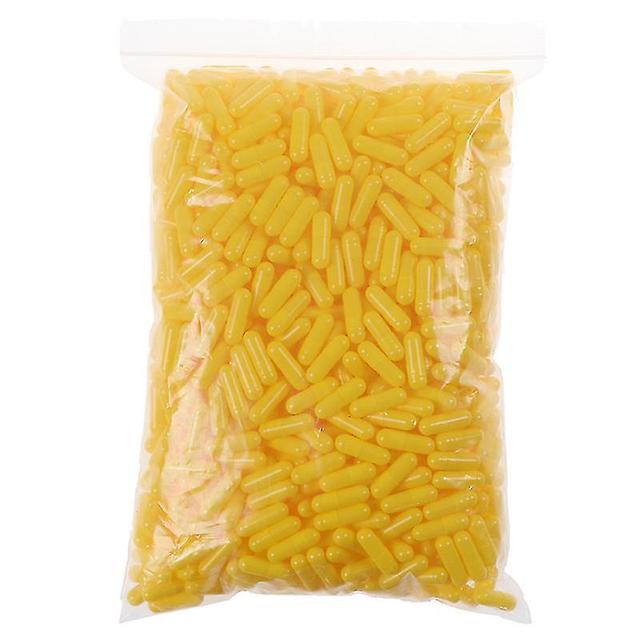 1000pcs Empty Hard Vacant Gelatin Capsule Size 0# Gel Medicine Pill Vitamin Yellow on Productcaster.