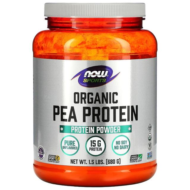 NOW Foods, Sports, Organic Pea Protein Powder, Pure Unflavored, 1.5 lbs (680 g) on Productcaster.