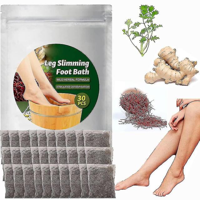 Lymphatic Drainage Ginger Foot Soak, Leg Slimming Foot Bath Natural Mugwort Herb Foot Soak Spa Relax 30 Pcs on Productcaster.