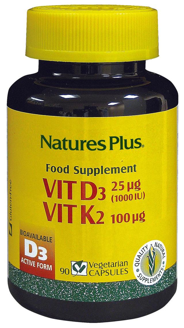 Nature's plus vit d3/vit k2 90's (yellow) on Productcaster.