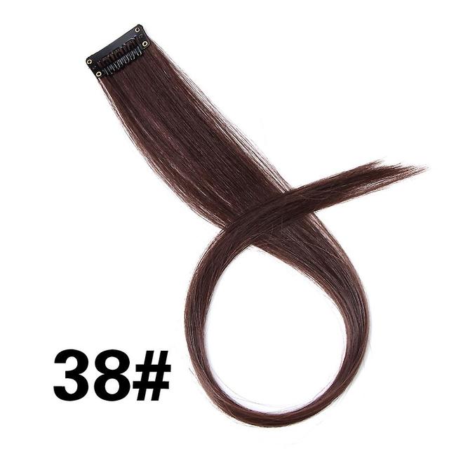 Duqi Leeons extensiones de cabello sintético con clips resistentes al calor extensiones de cabello liso color color negro clip de pelo mujer 12G / ... on Productcaster.