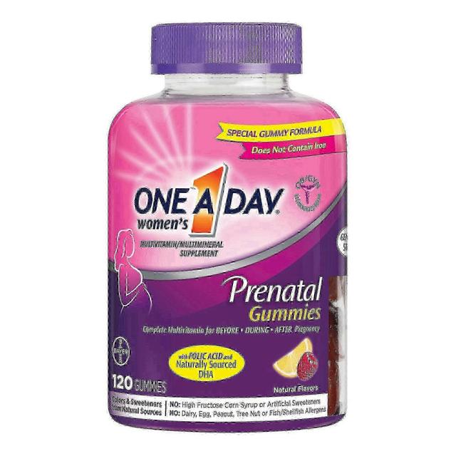 One A Day Uma por dia gengivas pré-natais femininas, framboesa, laranja & cereja, 120 ea on Productcaster.