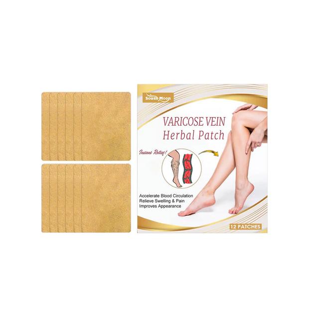 unbrand 12pcs Varicose Vein Care Patch Herbal Vein Massage Relief Patch For Men And Women on Productcaster.