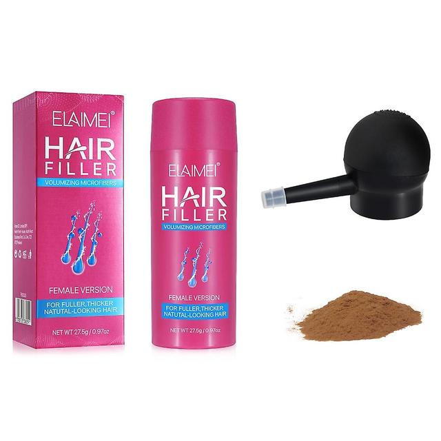 Hair Increasing Fiber Powder Fiber Natural Keratin Styling Powder Building Light brown on Productcaster.