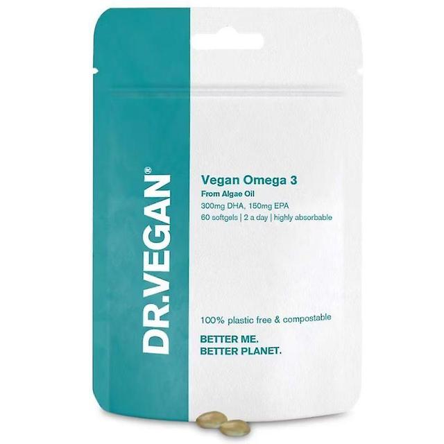 DR.VEGAN Dr Vegan Omega 3 (300mg DHA 150mg EPA) Softgels 60 on Productcaster.