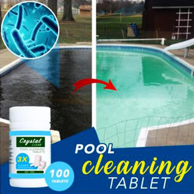 Ronaldo 100pcs Swimming Pool Cleaning Tablets Disinfection Pills Guard Against Bacteria Blgae Purify Water D on Productcaster.