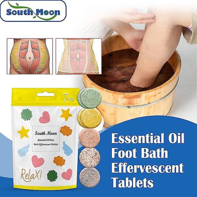 Essential Oil Foot Bath Effervescent Tablets Lympatic Drainage Foot Soak Detox Slimming Colour 14pcs on Productcaster.