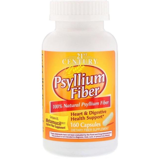 21st Century, Psyllium Fiber, 160 Capsules on Productcaster.