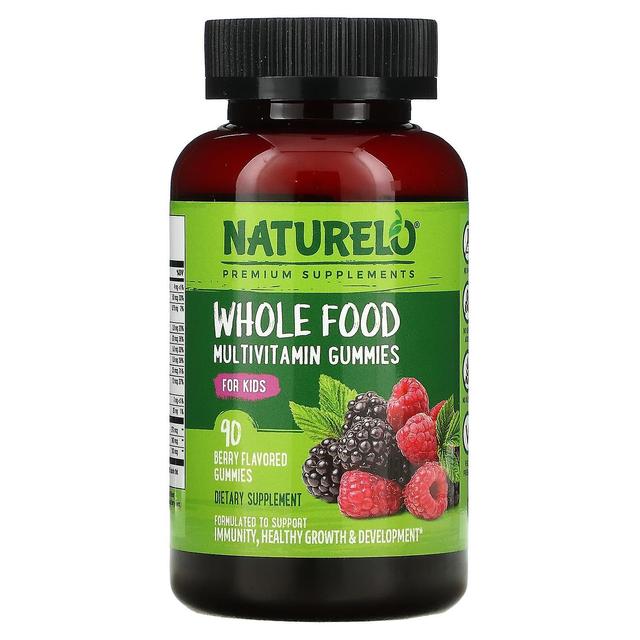 NATURELO, Alimentos integrais Vegetais Multivitamínicos para Crianças, Berry, 90 Gummies on Productcaster.