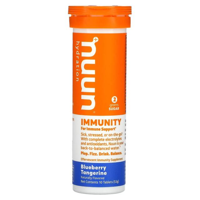 Nuun, Hydration, Immunity, Effervescent Immunity Supplement, Blueberry Tangerine, 10 Tablets on Productcaster.