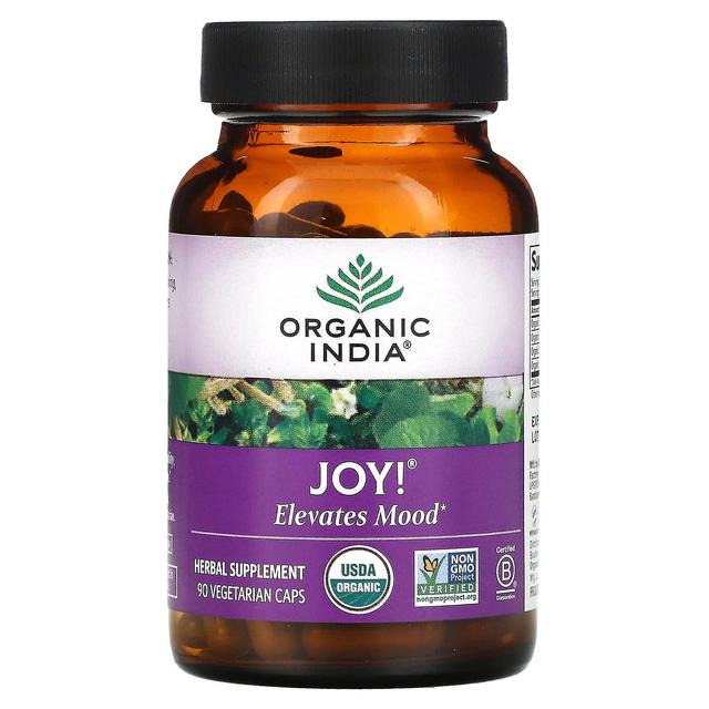 Organic India, Joy, Elevates Mood, 90 Vegetarian Caps on Productcaster.