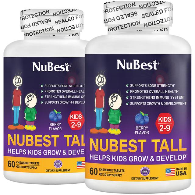 NuBest Tall Kids, Super Height Growth, Multivitamins For Kids Ages 2-9, Berry Flavor, 60 Chewable Tablets on Productcaster.