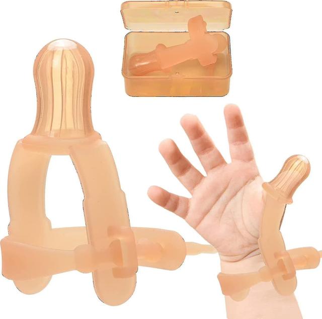 New 2024 Kids Thumb Sucking Stop - Infants 0-3 Years - Silicone Sucking Adjustable Thumb Guard on Productcaster.