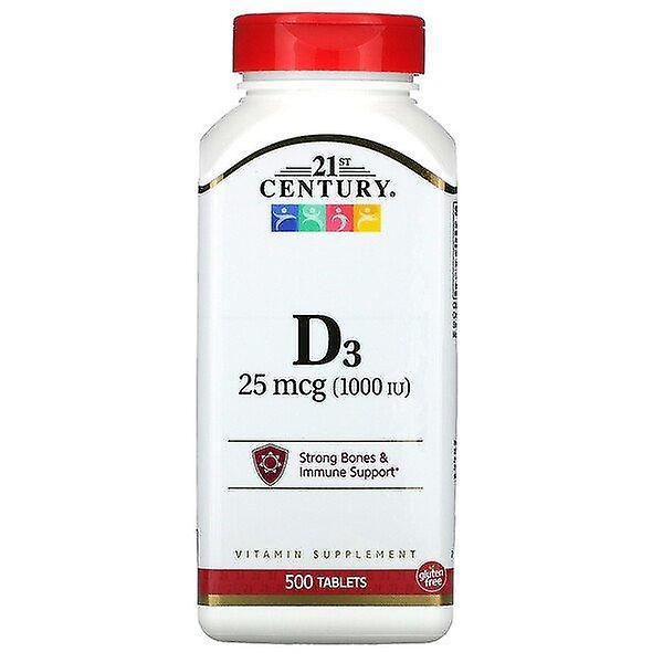 21st Century, Vitamin D3, 25 mcg (1,000 IU), 500 Tablets on Productcaster.