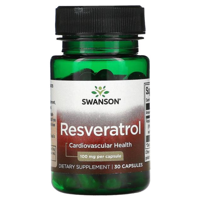 Swanson, resveratroli, 100 mg, 30 kapselia on Productcaster.