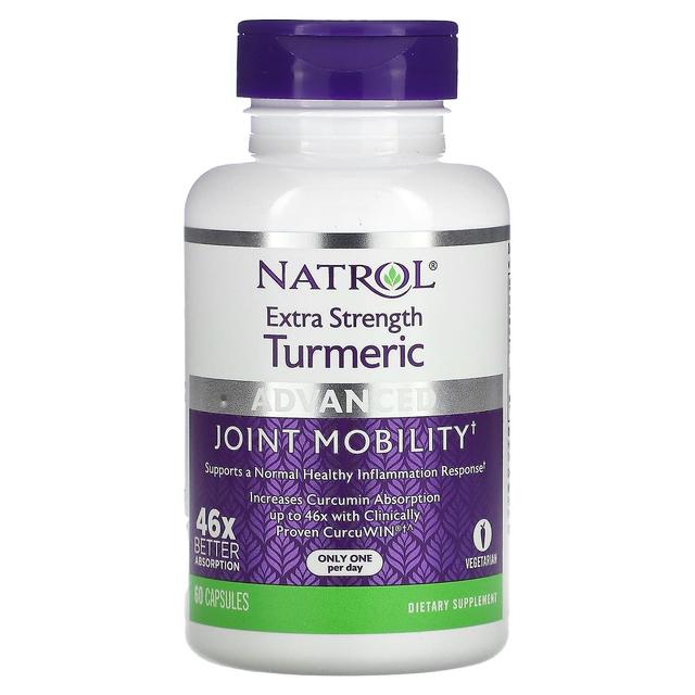 Natrol, Extra Strength Turmeric, Advanced, 60 Capsules on Productcaster.