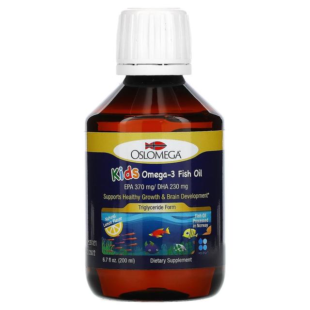 Oslomega, Norwegian Kids Omega-3 fiskolja, naturlig citronsmak, 6,7 fl oz (200 ml) on Productcaster.