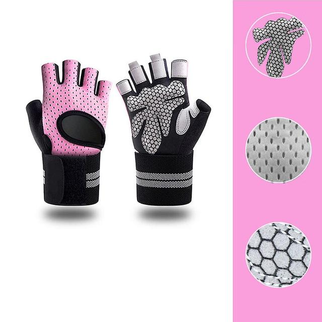 Dewenwils Dww-Une paire de gants de fitness roses L, gants d'haltrophilie, gants d'entranement, protection du poignet, gants de sport antidrapants,... on Productcaster.