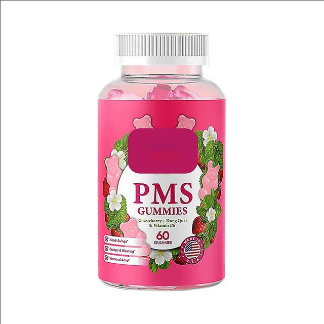 Pms Gummies - Pms Vitamine für Frauen & Jugendliche - Pms Linderung - Krämpfe, Blähungen, Stimmungsschwankungen (Erdbeere, 60 Tabletten) 1 pcs on Productcaster.