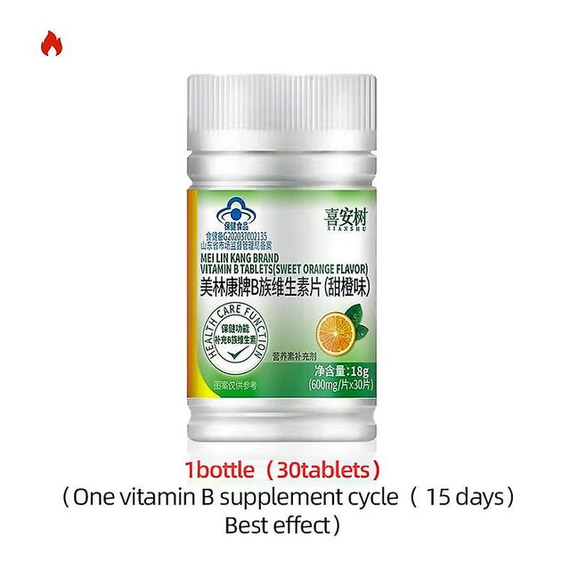 Tib Vitamin B Complex Tablets 30pcs Vitamins B1 B2 B6 B12 Daily Nutritional Supplements Folic Acid For Orange Flavour Cfda Approve 1bottle 30tablets on Productcaster.