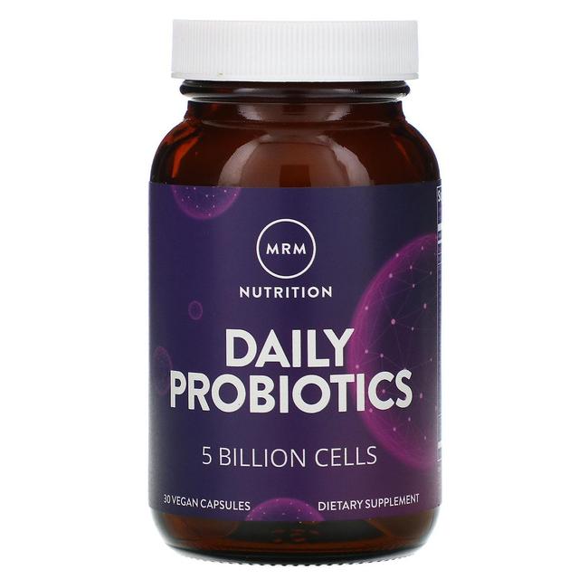 MRM, Nutrition, Daily Probiotics, 5 Billion Cells, 30 Vegan Capsules on Productcaster.