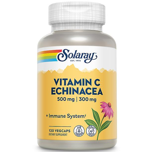 Solaray vitamín C & koreň echinacea | podpora zdravého imunitného systému w/ 500 mg vit c & 300 mg echinacea v kapsule 120 vegcaps on Productcaster.