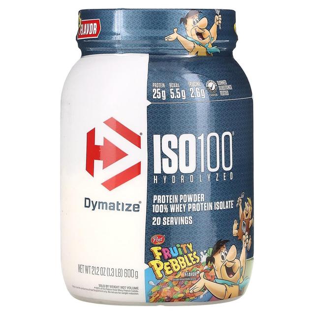 Dymatize, ISO 100 Hydrolyzed, 100% Whey Protein Isolate, Fruity Pebbles, 1.3 lbs (600 g) on Productcaster.