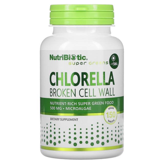 NutriBiotic, Super Greens, Chlorella, 500 mg, 150 Vegan Tablets on Productcaster.