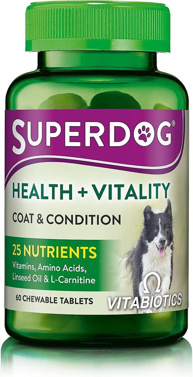 Vitabiotics SuperDog Gezondheid En Vitaliteit Kauwtabletten - 60 Tabletten on Productcaster.