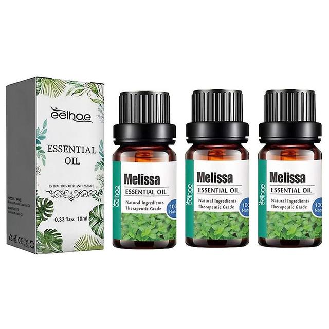 3pcs Melissa Officinalis Essential Oil Natural Stress Reliever Improve Memory on Productcaster.