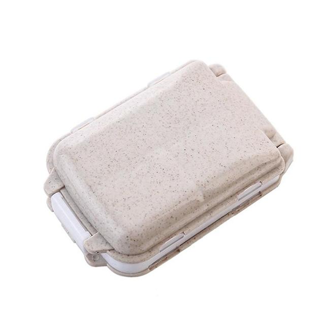 Ouzhan PP Pill Box Portable Degradable Medical Case Travel Health Supplies Beige on Productcaster.