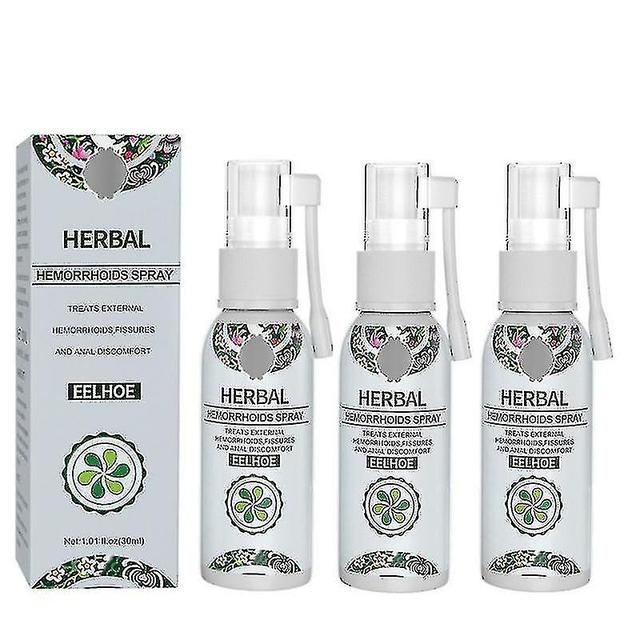 3pcs Natural Herbal Hemorrhoids Spray Natural Herbal Hemorrhoids Spray 30ml on Productcaster.