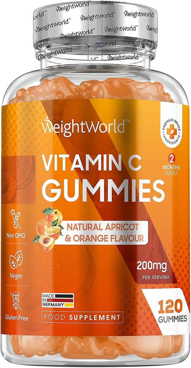 Vitamin C & Zinc 120 Gummies 200mg for Immune Support Hair Skin & Nails Health By WeightWorld on Productcaster.