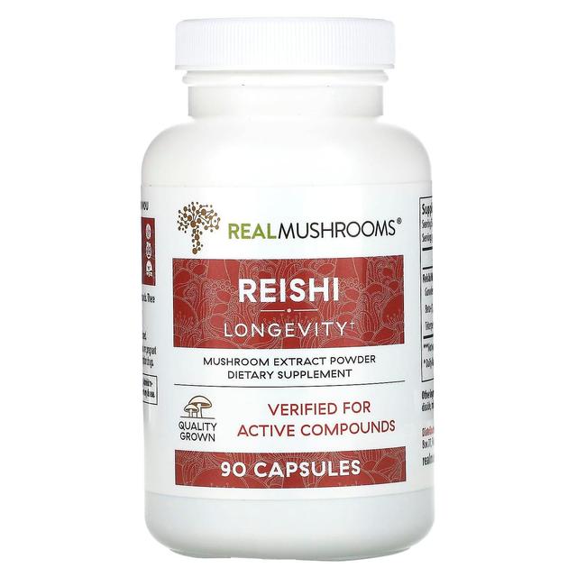 Real Mushrooms, Reishi, Longevity, 90 Capsules on Productcaster.