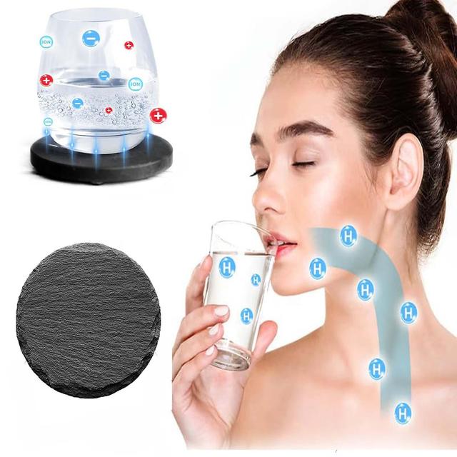 Flye Energy Circular Gemstone Cup Mat , Energy Stone Gemstone Cup Mat , Energy Rockimprove Lymphatic Circulation Cup Mat And Promote Metabolism Black on Productcaster.