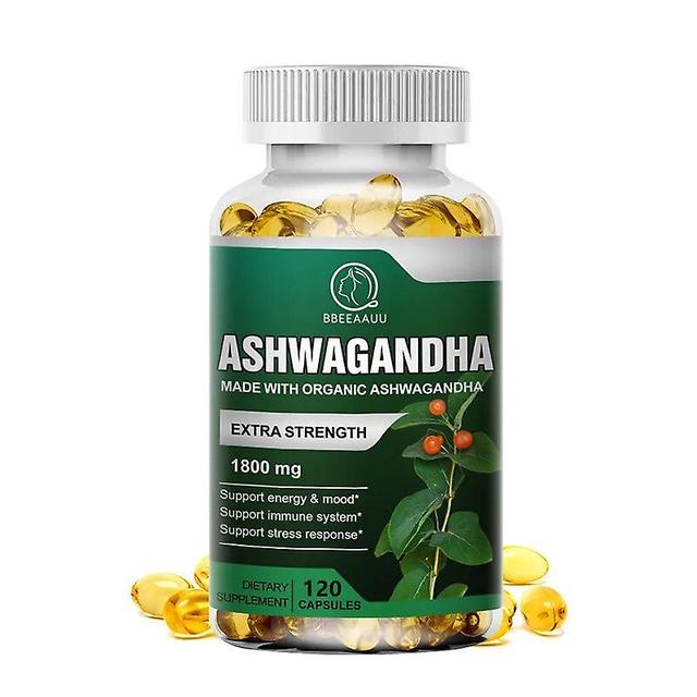 Tib Ashwagandha Capsule Sleep Supplements Stress Fatigue Immune And Energy Support T-level & Adrenal Gland Stable Emotions Tib 120pcs on Productcaster.