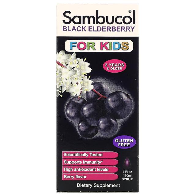 Sambucol, Black Elderberry Syrup, For Kids, Berry Flavor, 4 fl oz (120 ml) on Productcaster.