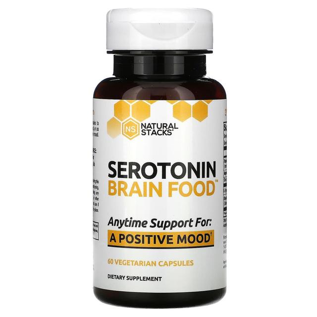 Natural Stacks, Serotonin Brain Food, 60 Vegetarian Capsules on Productcaster.