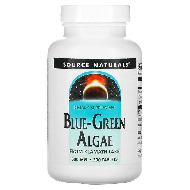 Source Naturals Kilde Naturals, Blågrønne alger, 500 mg, 200 tabletter on Productcaster.