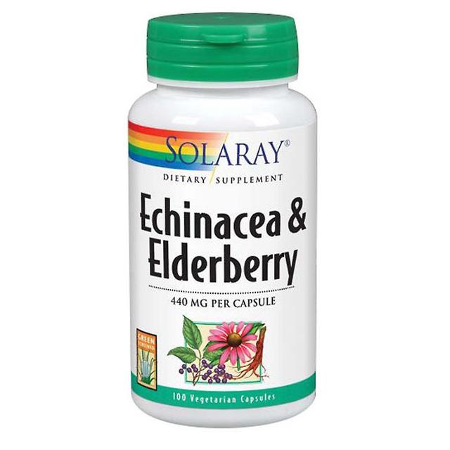 Solaray Echinacea & Elderberry, 440 mg, 100 Caps (Pack of 4) on Productcaster.