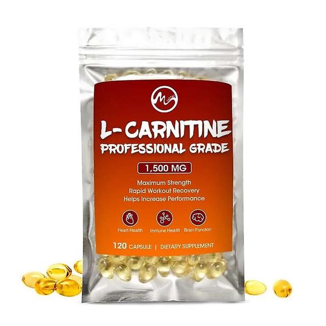 Natural 1500mg L-Carnitine High Potency Supports Energy Soft Gel Supports Memory Focus Cardiovascular Health CognitiveTIB TIB . 60 pcs on Productcaster.