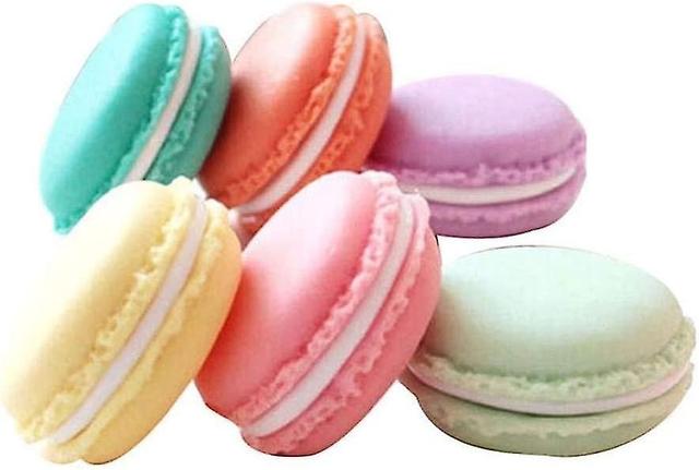 Lot de 6 Color Bote Macaron Petite Bote Ecrin De Rangement Botes de Stockage Organiseur Forme Macarons pour Bijoux Collier on Productcaster.