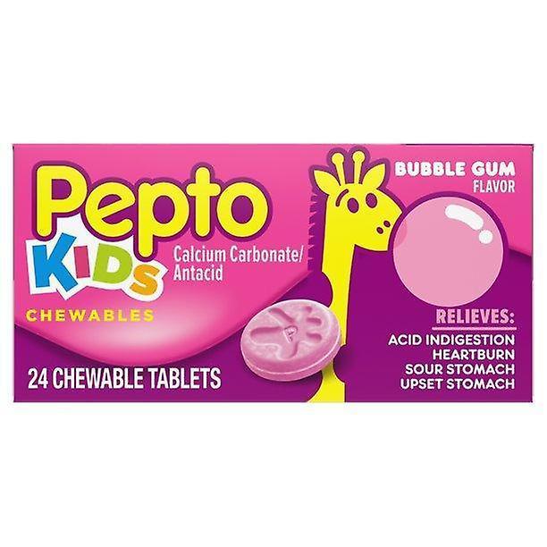 Comprimidos mastigáveis do garoto Pepto para estômago chateado, sabor chiclete 24 ct on Productcaster.