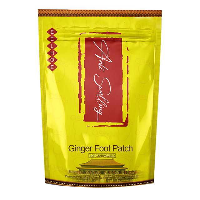 Gegong 10pcs 10pcs Ginger Tongluo Foot Patches Reduce Inflammation Remove Body Toxins Enhance Blood Circulation Stimulate Metabolism on Productcaster.