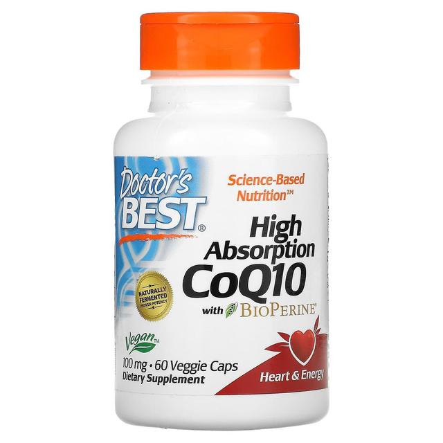 Doctor's Best Doctor's Mejor, CoQ10 de alta absorción con BioPerine, 100 mg, 60 Cápsulas Vegetarianas on Productcaster.