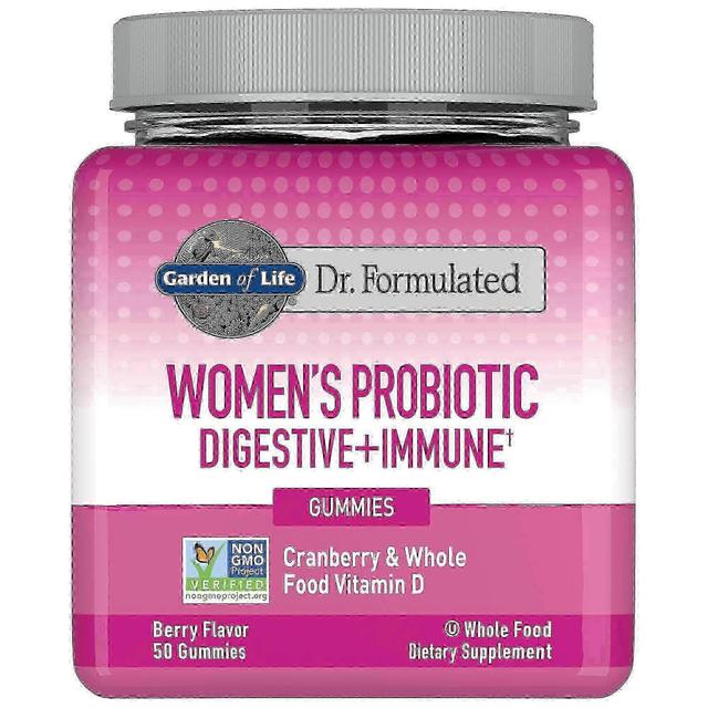 Garden of life dr. formulated women's probiotic digestive & immune support gummies, berry, 50 ea on Productcaster.