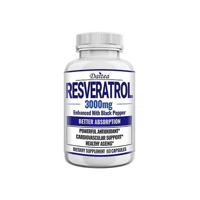 Vorallme Resveratrol + Black Pepper Extract Supplement 3000 Mg Resveratrol Supplement for Men and Women Antioxidant Supports Central Health 60Count... on Productcaster.